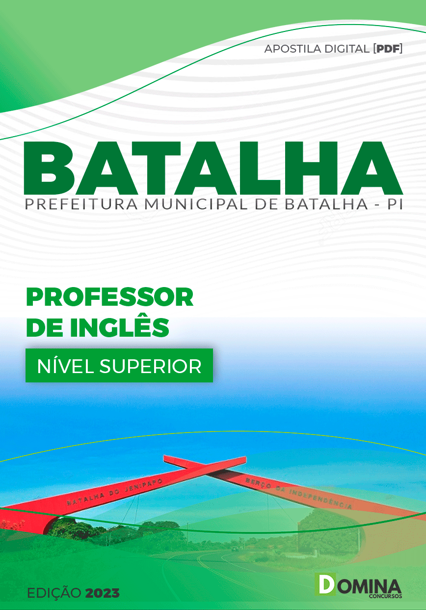 Apostila Pref Batalha PI 2023 Professor Inglês