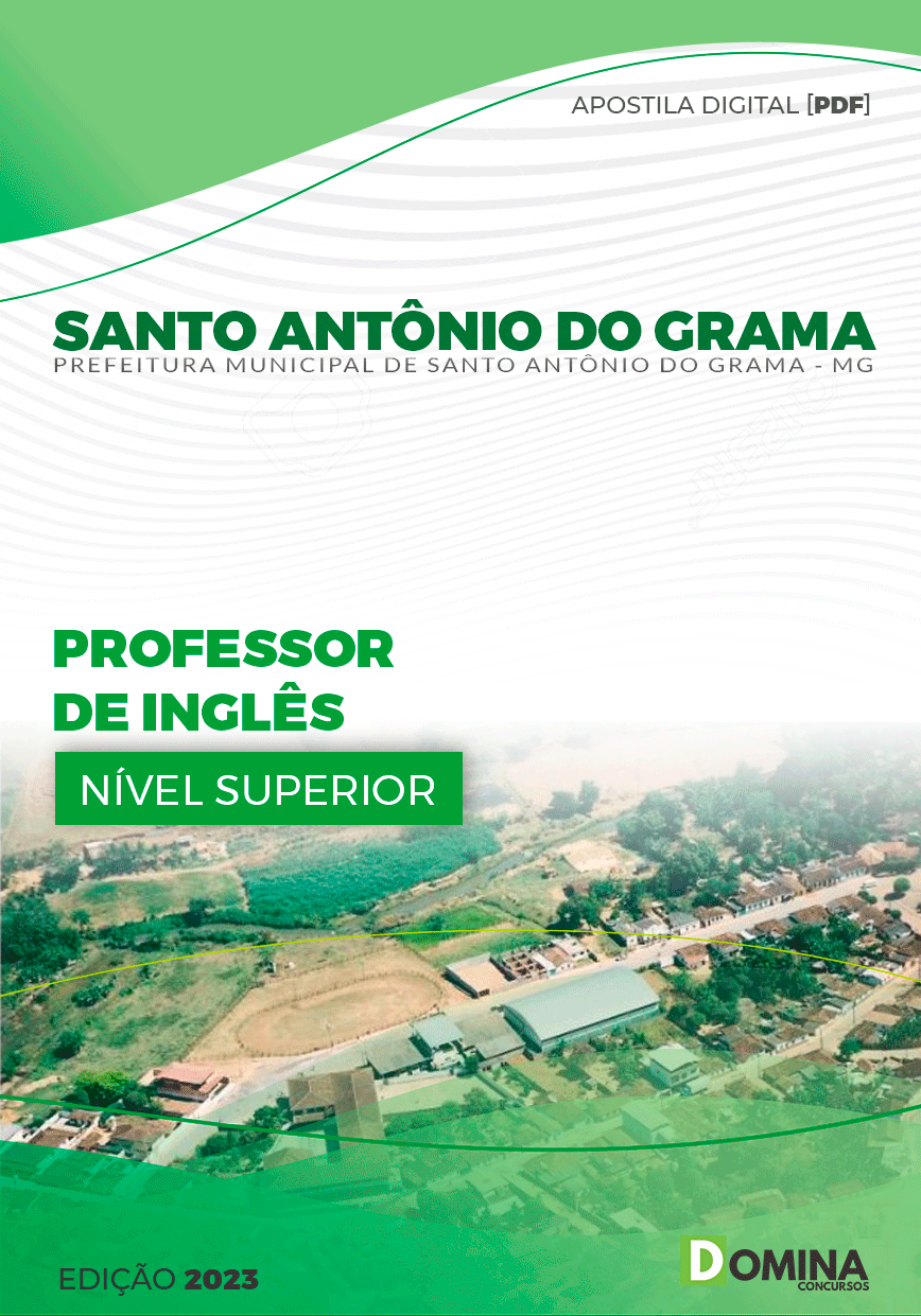 Pref Santo Antônio do Grama MG 2023 Professor Inglês