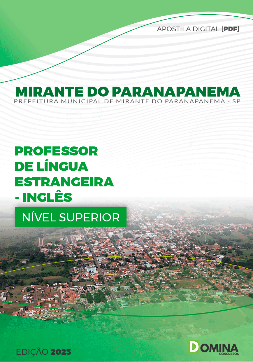 Pref Mirante Paranapanema SP 2023 Professor de Inglês
