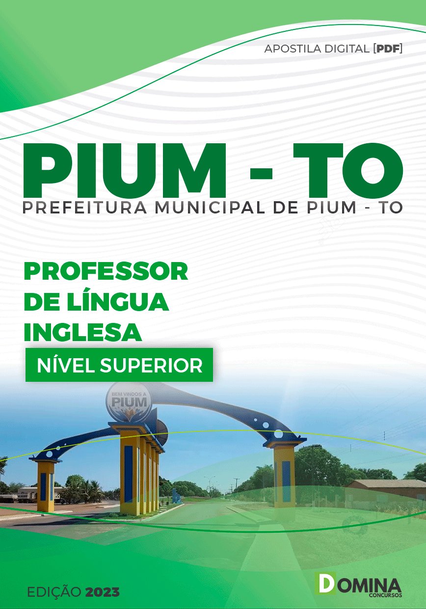Apostila Concurso Pref Pium TO 2023 Professor Língua Inglesa