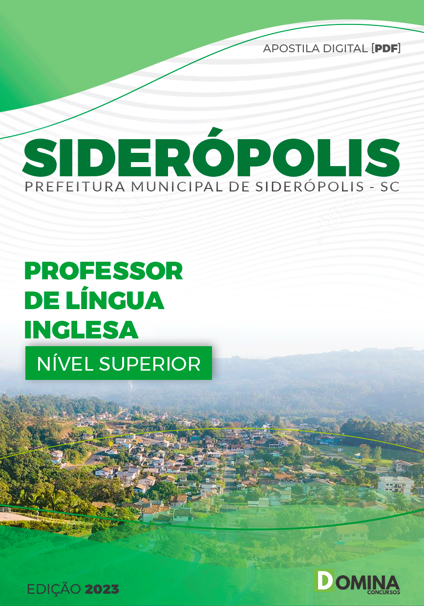 Apostila Pref Siderópolis SC 2023 Professor Língua Inglesa
