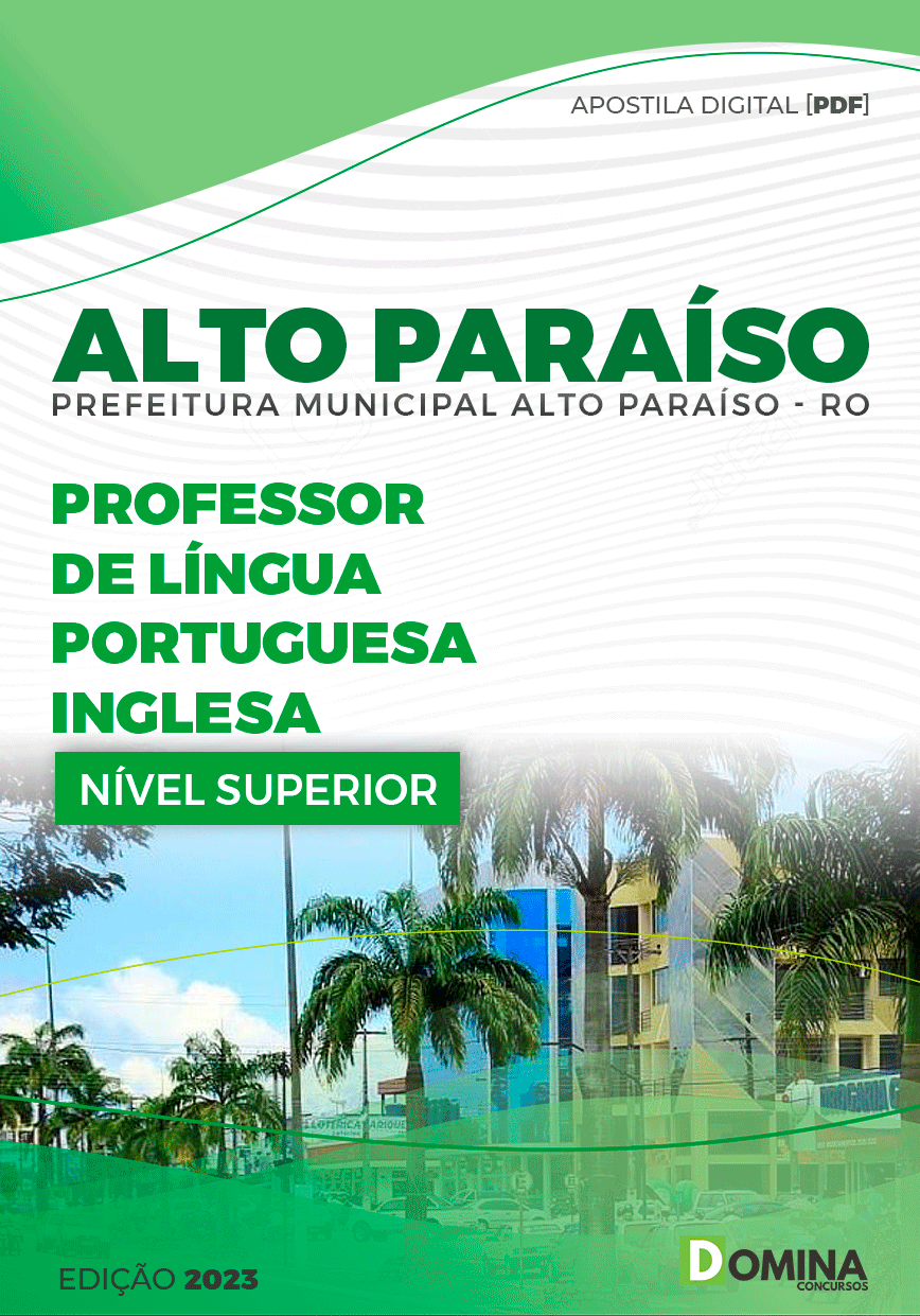 Apostila Pref Alto Paraíso RO 2023 Professor Inglês Português
