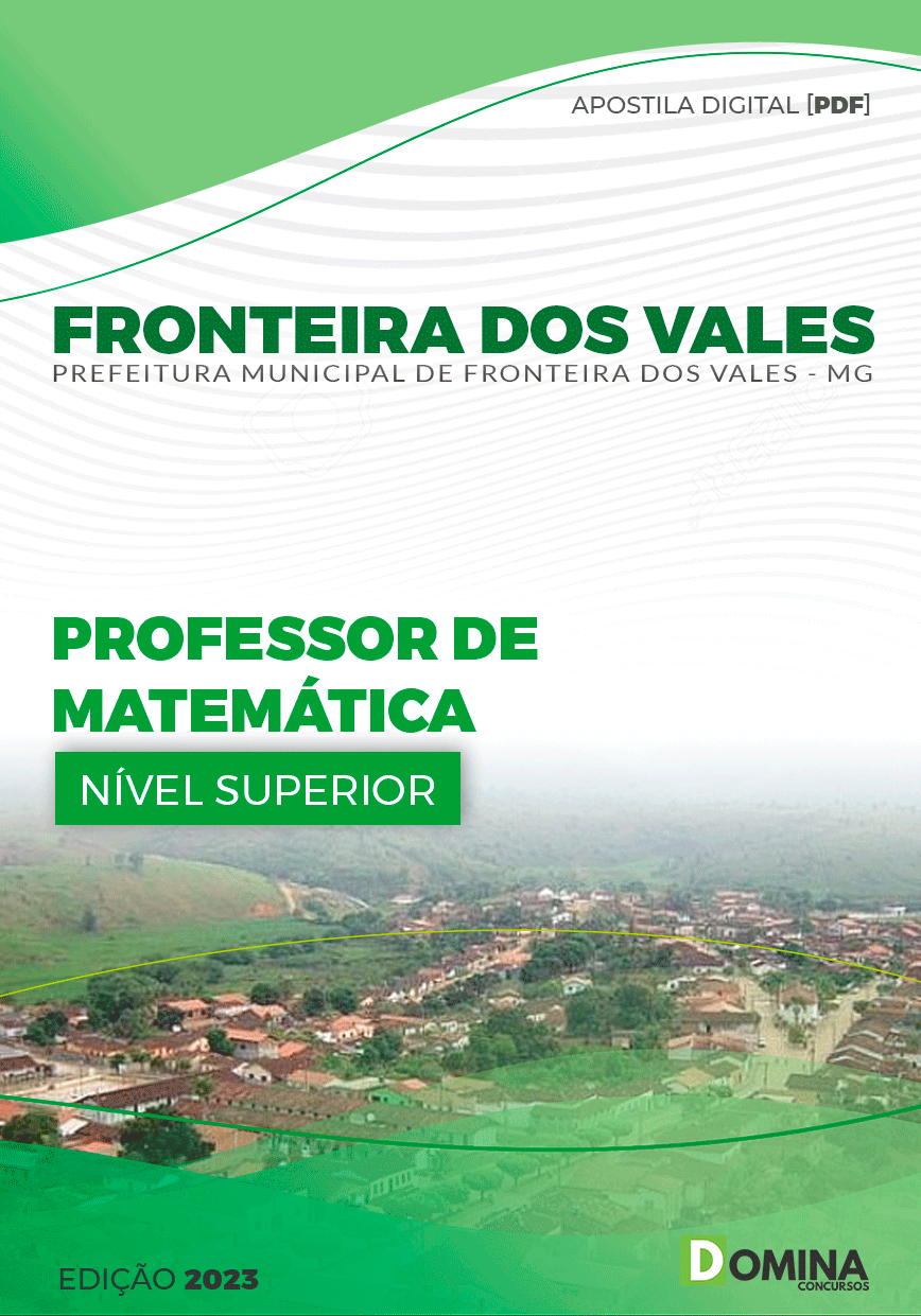 Pref Fronteira dos Vales MG 2024 Professor de Matemática