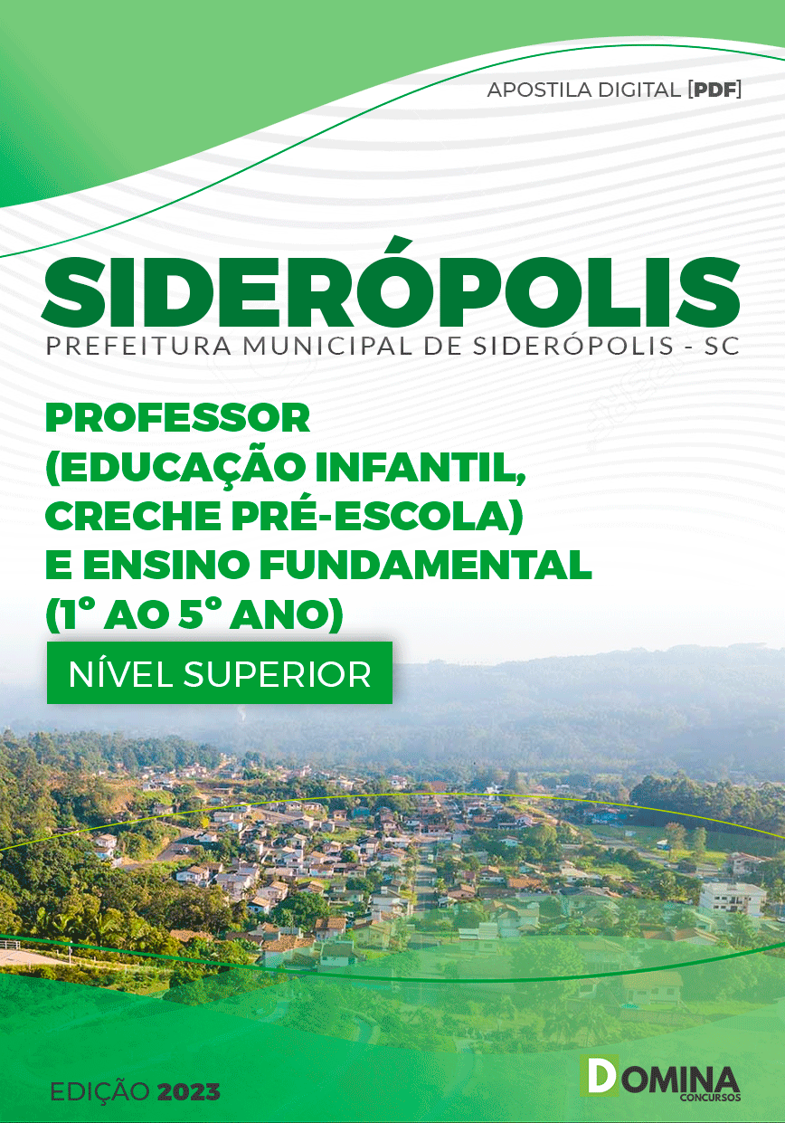 Apostila Pref Siderópolis SC 2023 Professor Educação Infantil