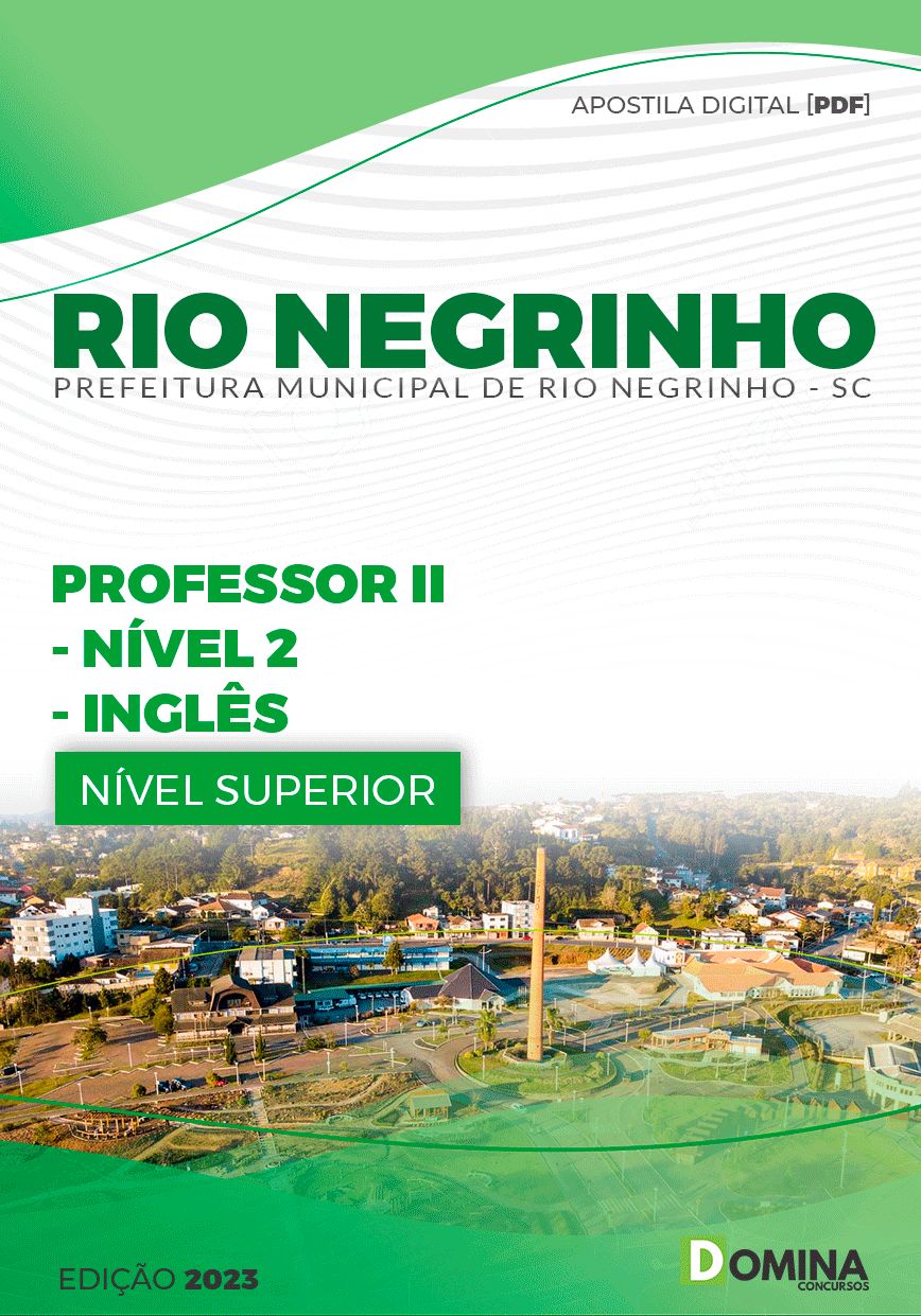Apostila Pref Rio Negrinho SC 2023 Professor Inglês