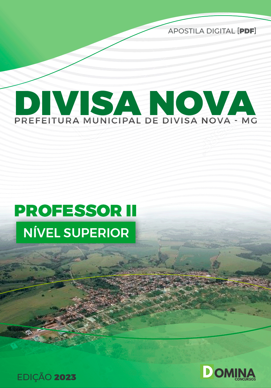 Apostila Prefeitura Divisa Nova MG 2023 Professor II