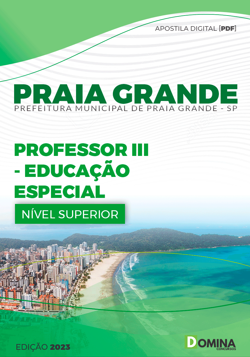 Apostila Pref Praia Grande SP 2023 Professor III Educação Especial