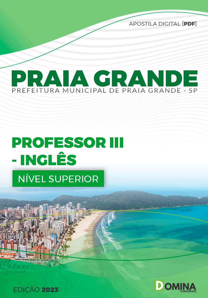 Apostila Pref Praia Grande SP 2023 Professor III Inglês