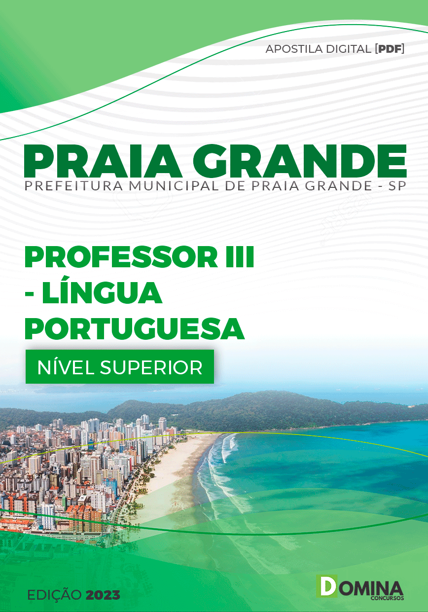 Apostila Pref Praia Grande SP 2023 Professor III Língua Portuguesa