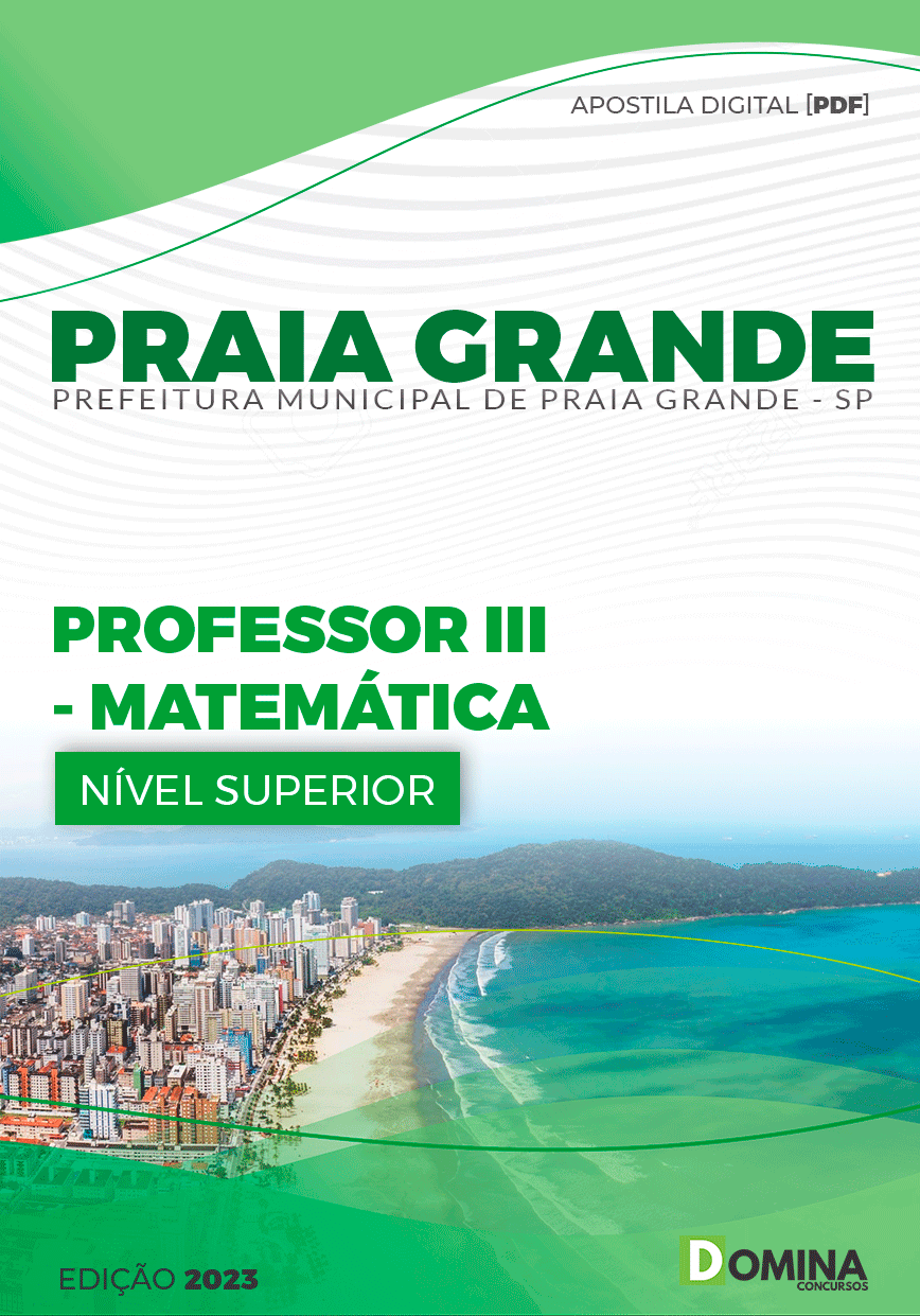 Apostila Pref Praia Grande SP 2023 Professor III Matemática