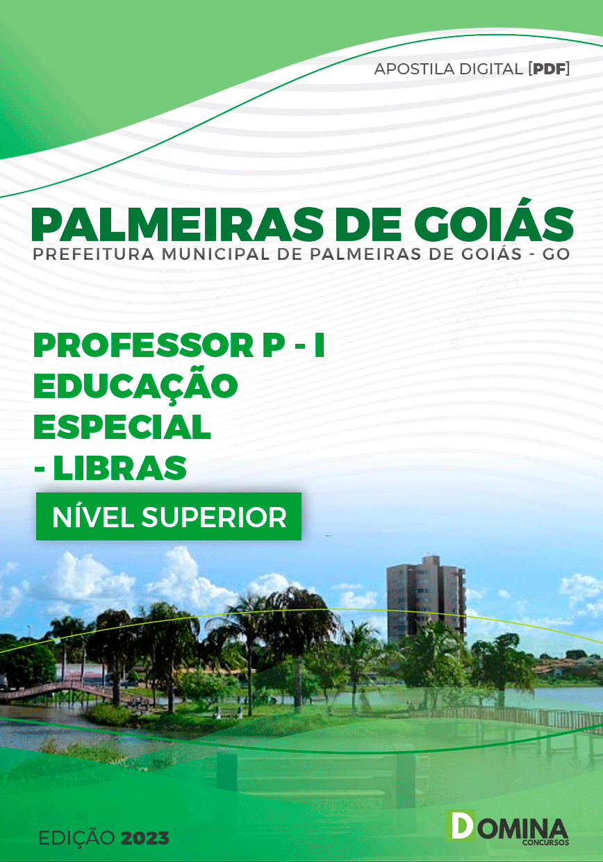 Apostila Pref Palmeiras de Goiás GO 2024 Professor I EE Libras