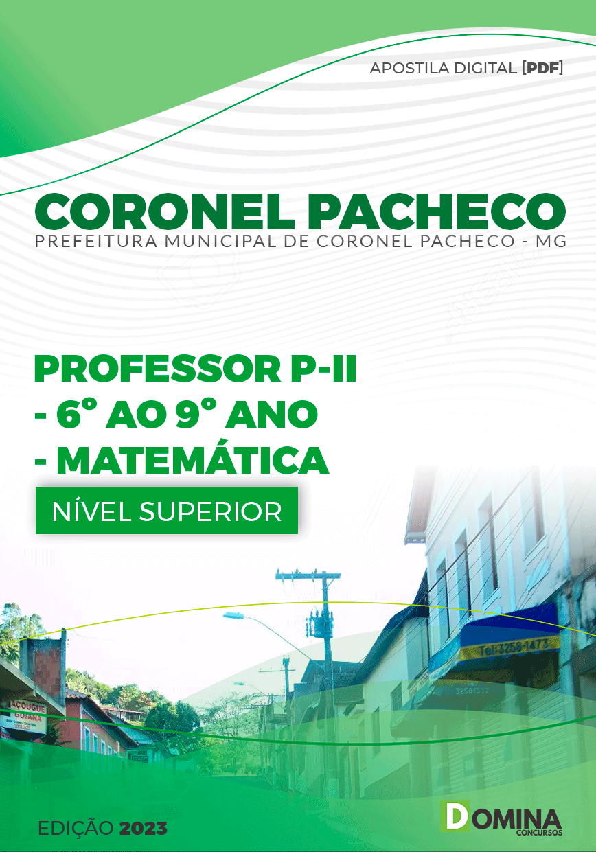 Apostila Pref Coronel Pacheco MG 2024 Professor Matemática