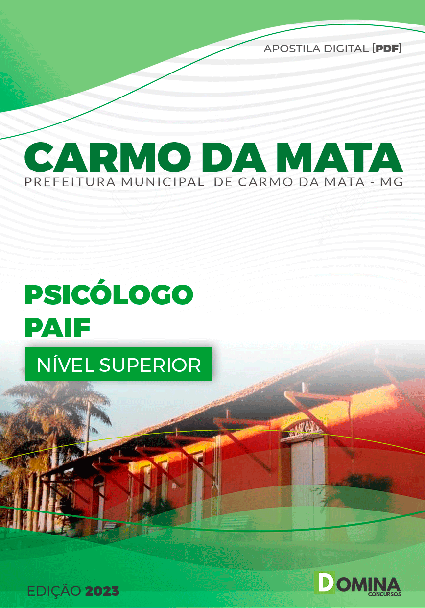 Apostila Pref Carmo da Mata MG 2023 Psicólogo PAIF