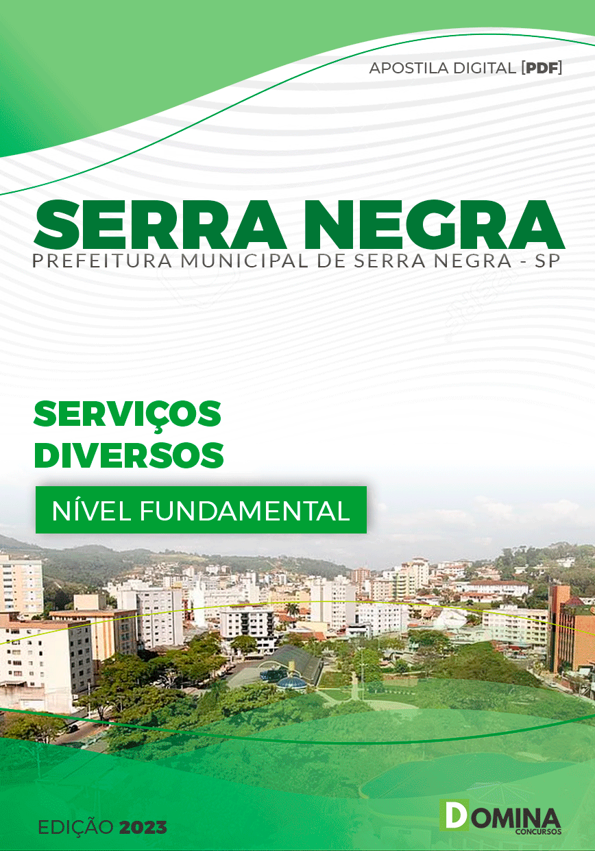 Apostila Pref Serra Negra SP 2023 Serviços Diversos