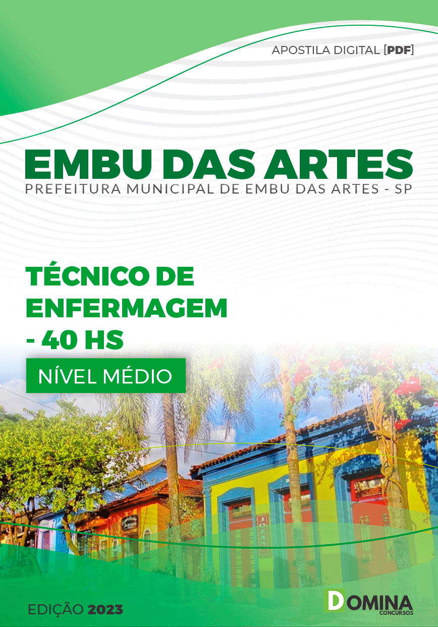 Apostila Pref Embu das Artes SP 2023 Técnico Enfermagem 40H