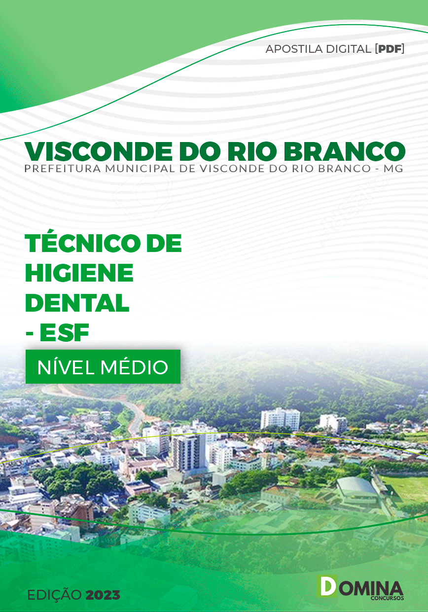 Apostila Pref Visconde do Rio Branco MG 2023 Técnico Higiene Dental