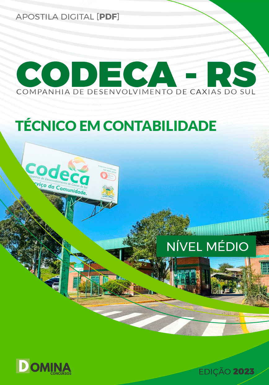 Apostila Concurso CODECA RS 2023 Técnico Contabilidade