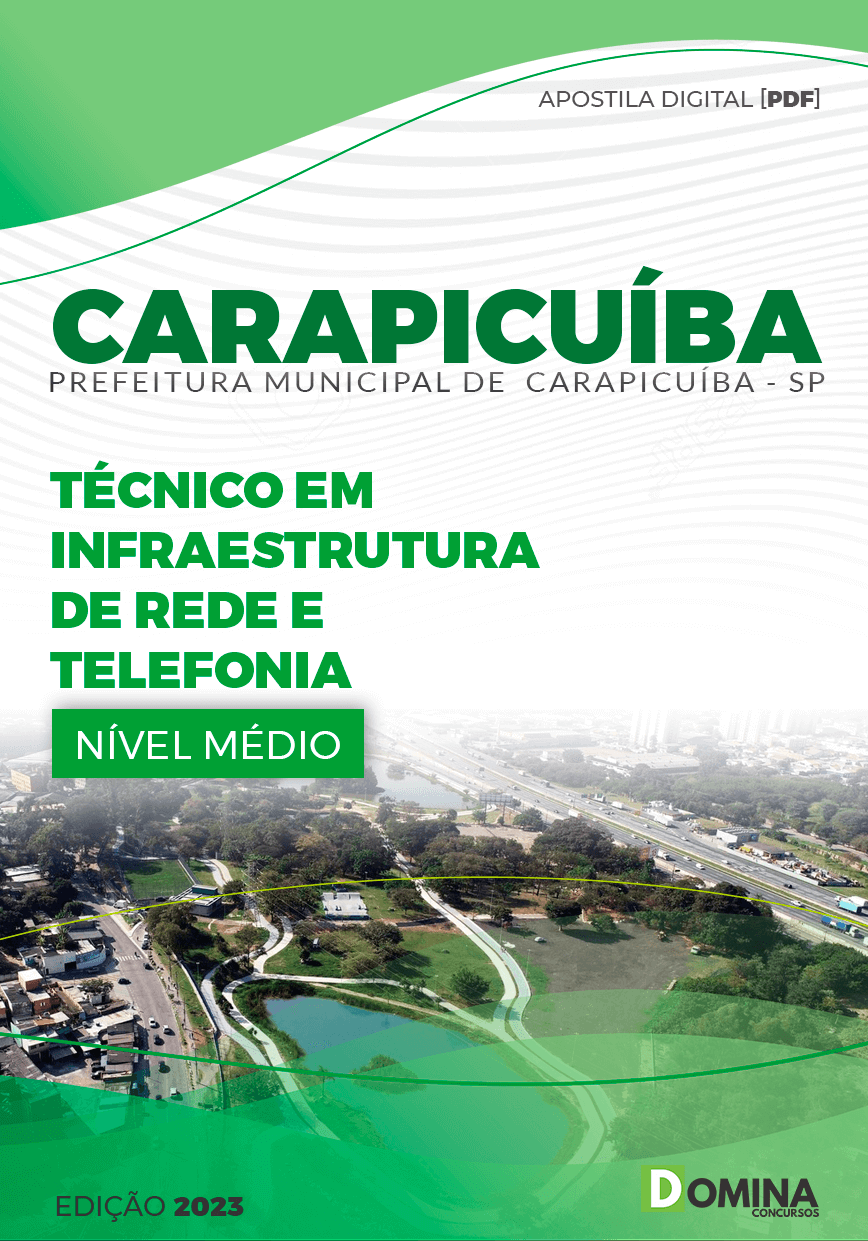 Apostila Pref Carapicuíba SP 2023 Técnico Infraestrutura Rede Telefonia