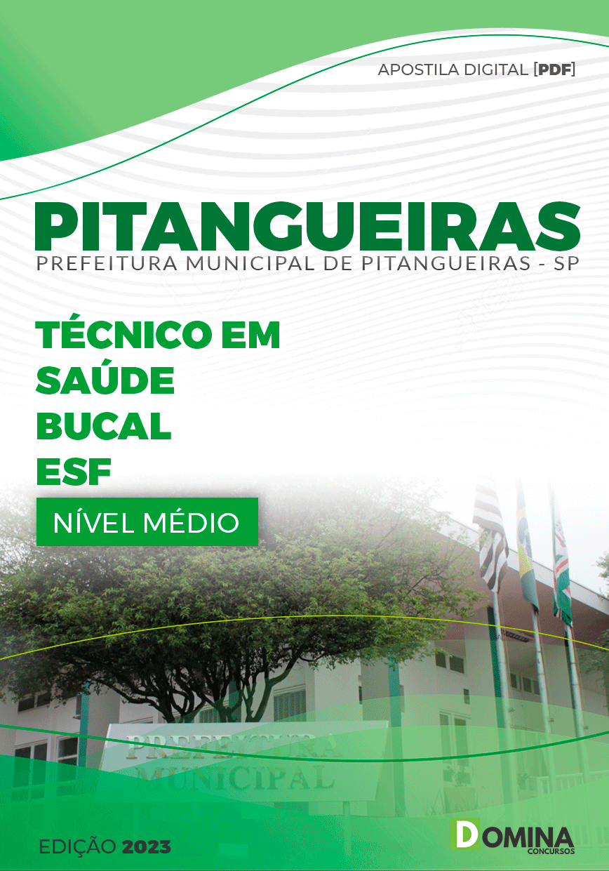 Apostila Concurso Pref Pitangueiras SP 2024 Técnico Saúde Bucal ESF