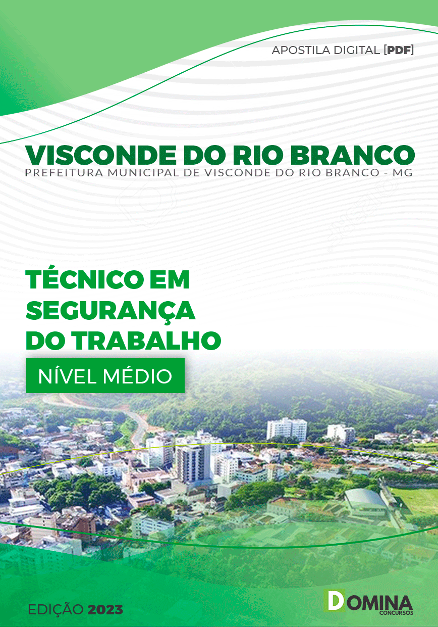 Apostila Pref Visconde do Rio Branco MG 2023 Técnico Segurança Trabalho