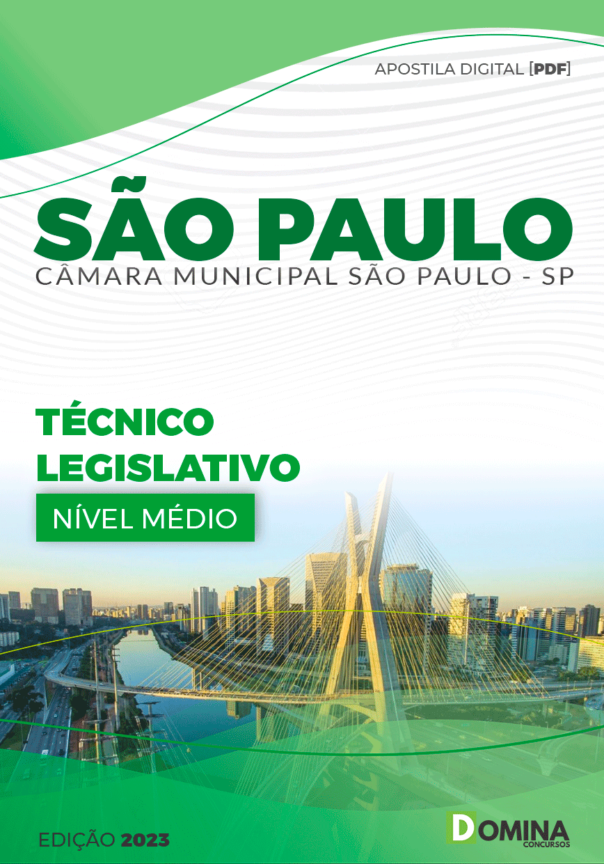 Apostila Câmara São Paulo SP 2024 Técnico Legislativo