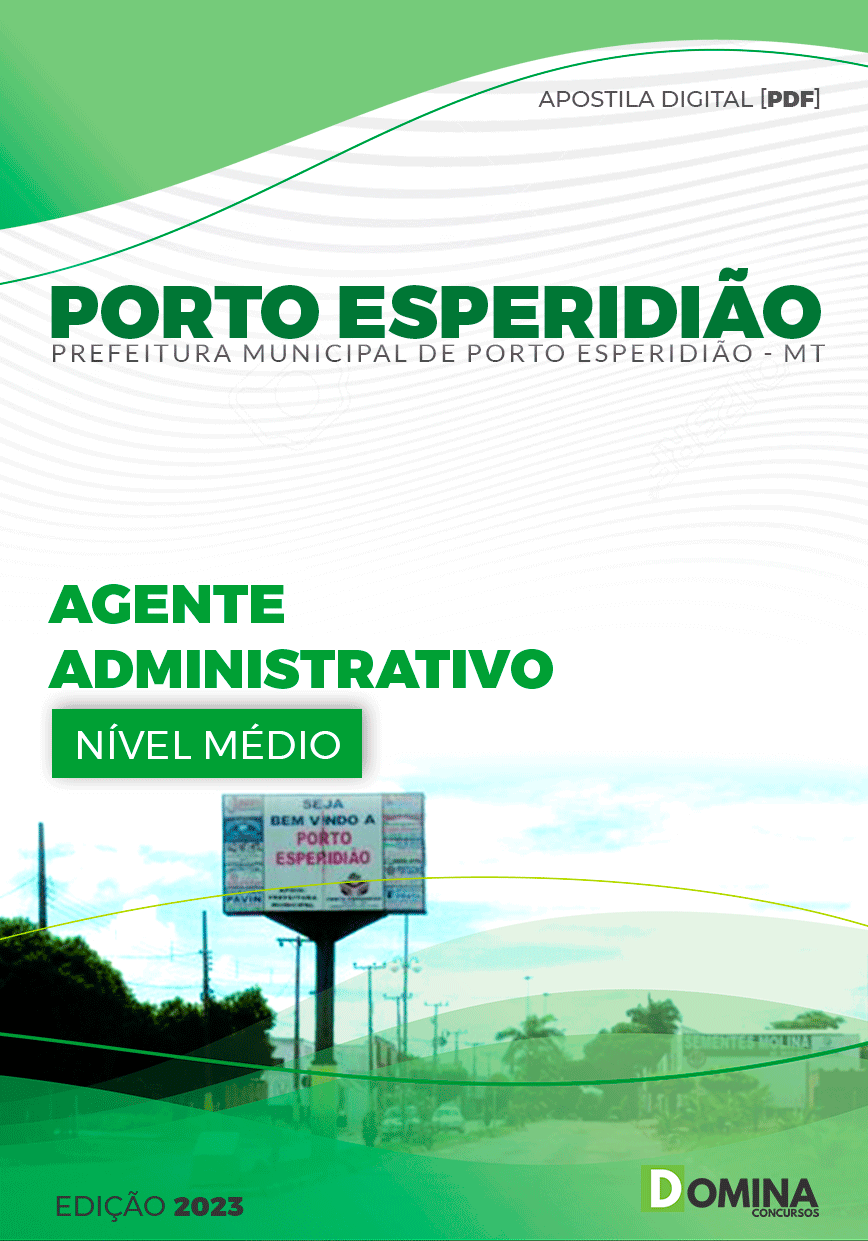 Apostila Pref Porto Esperidião MT 2023 Agente Administrativo