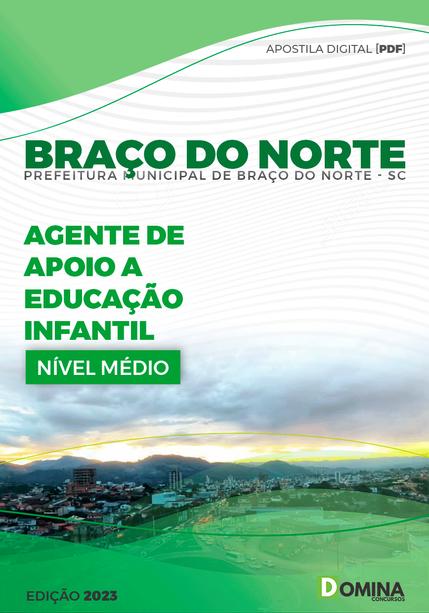 Apostila Pref Braço do Norte SC 2023 Agente Apoio Educação Infantil