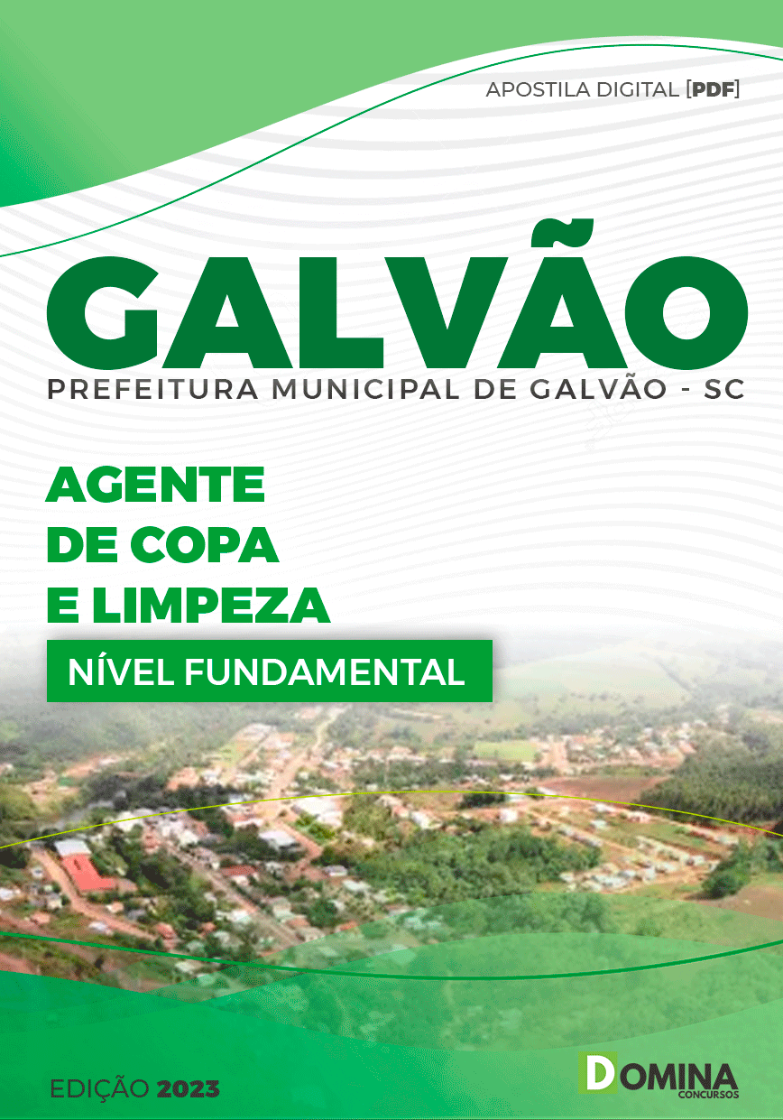 Apostila Concurso Pref Galvão SC 2023 Agente Copa Limpeza