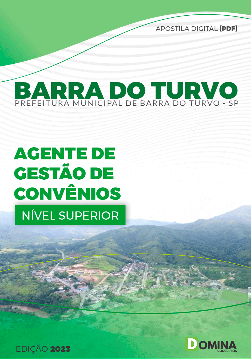 Apostila Pref Barra do Turvo SP 2023 Agente Gestão de Convênios