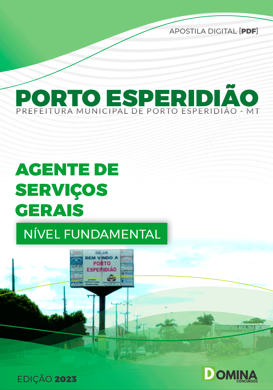 Apostila Pref Porto Esperidião MT 2023 Agente de Serviços Gerais
