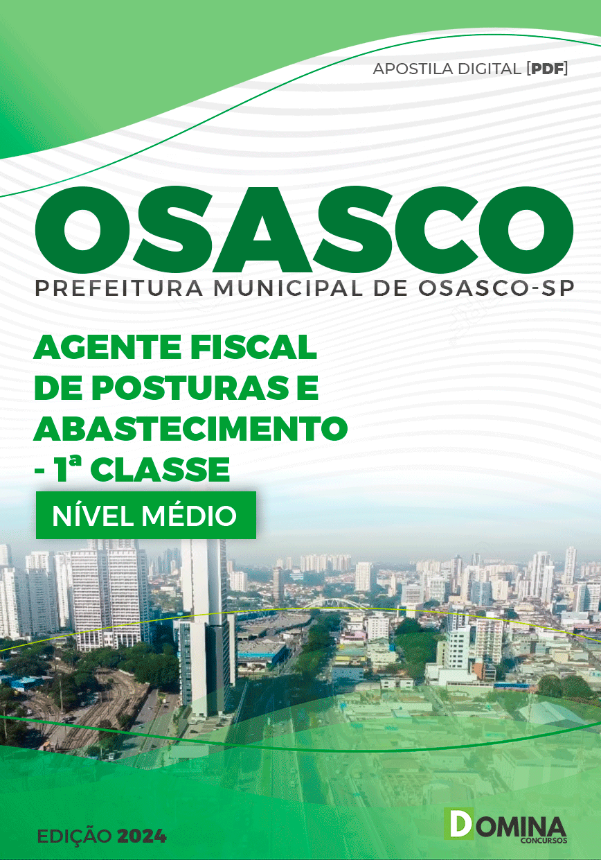Apostila Pref Osasco SP 2023 Agente Fiscal Postura Abastecimento