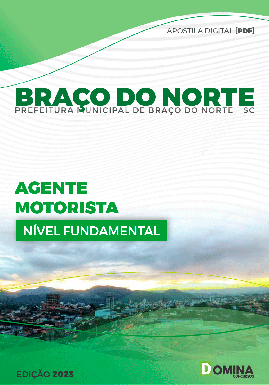 Apostila Pref Braço do Norte SC 2023 Agente Motorista