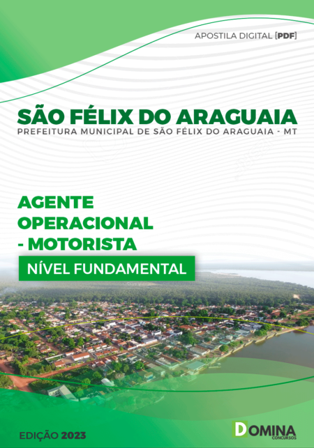 Apostila Pref São Félix do Araguaia MT 2023 Agente Operacional Motorista