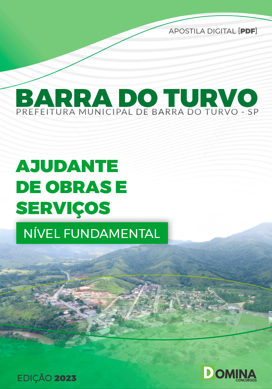 Apostila Pref Barra do Turvo SP 2023 Ajudante Obras Serviços
