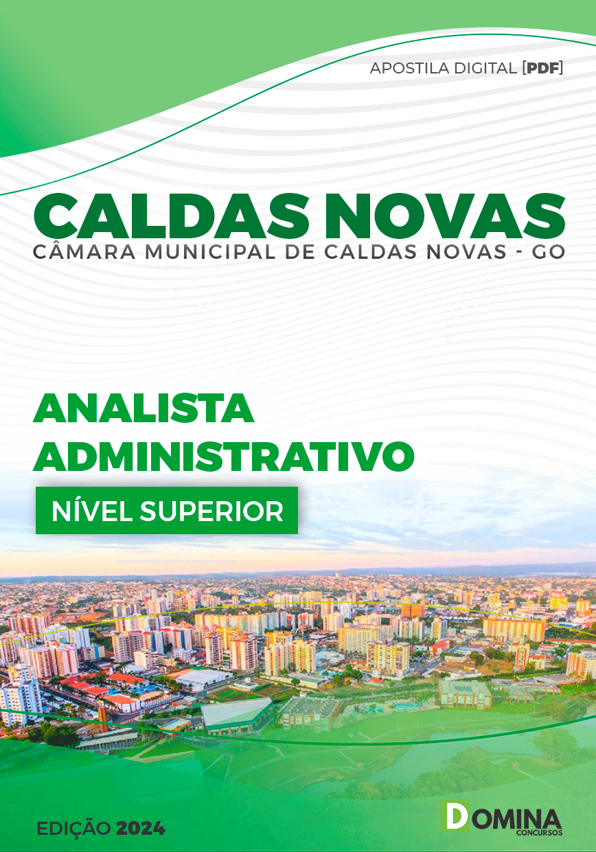 Apostila Câmara Caldas Novas GO 2023 Analista Administrativo