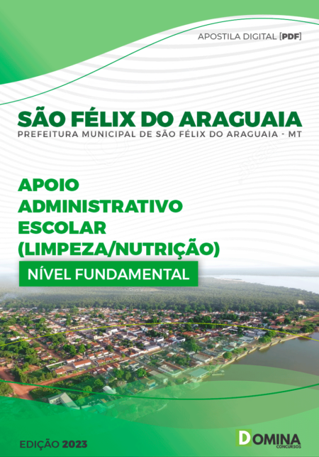 Apostila Pref São Félix do Araguaia MT 2023 Apoio Adm Limpeza Nutrição