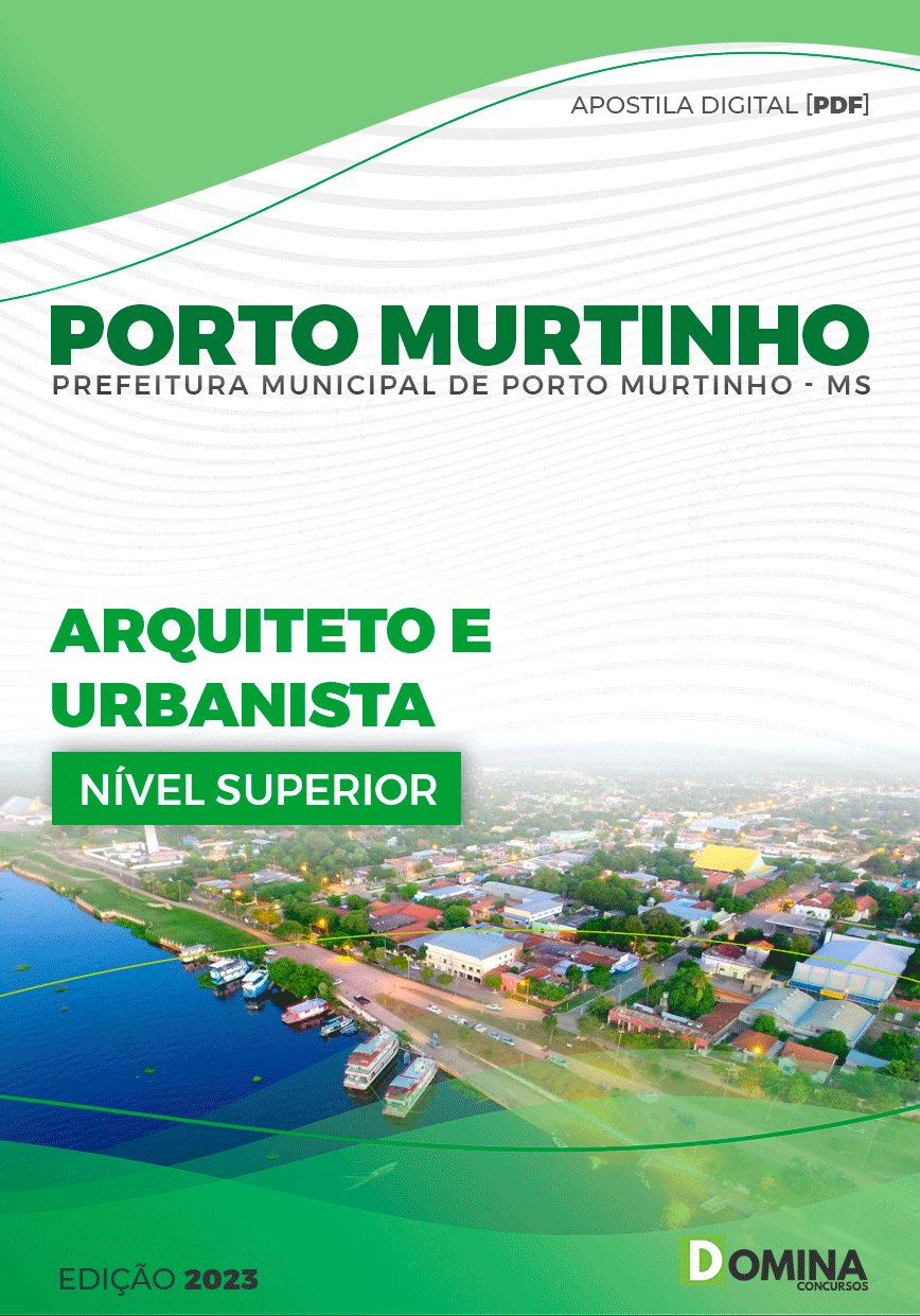 Apostila Pref Porto Murtinho MG 2023 Arquiteto Urbanista