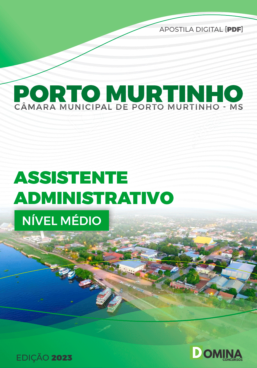 Apostila Câmara Porto Murtinho MG 2023 Assistente Administrativo