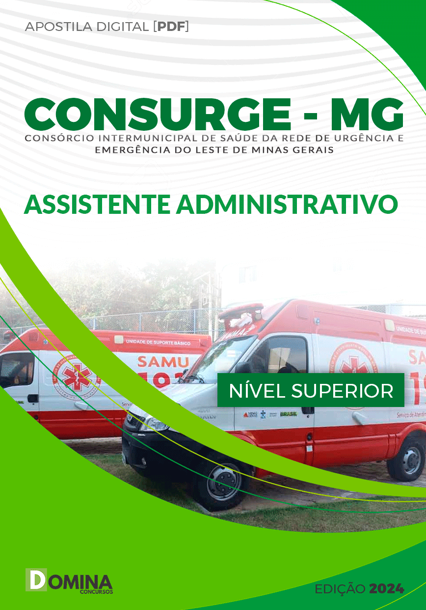 Apostila Concurso CONSURGE MG 2023 Assistente Administrativo