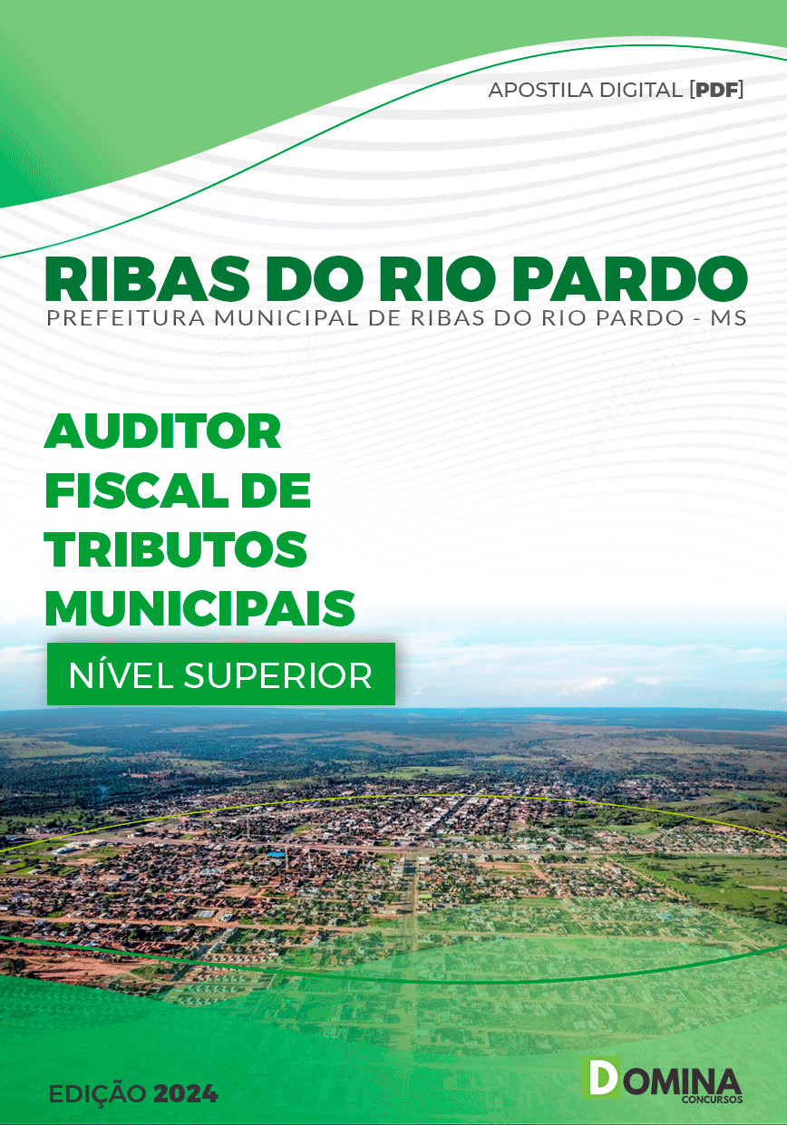 Apostila Pref Ribas do Rio Pardo MS 2024 Auditor Fiscais Tributos
