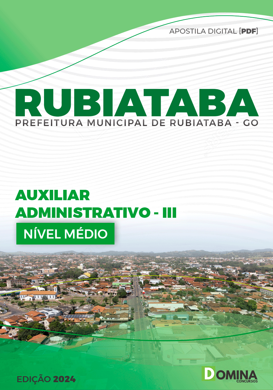 Apostila Pref Rubiataba GO 2024 Auxiliar Administrativo