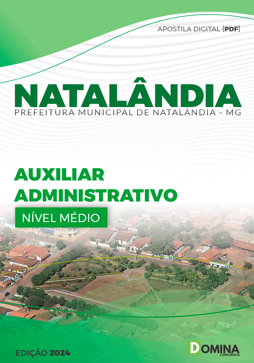 Apostila Pref Natalândia MG 2024 Auxiliar Administrativo