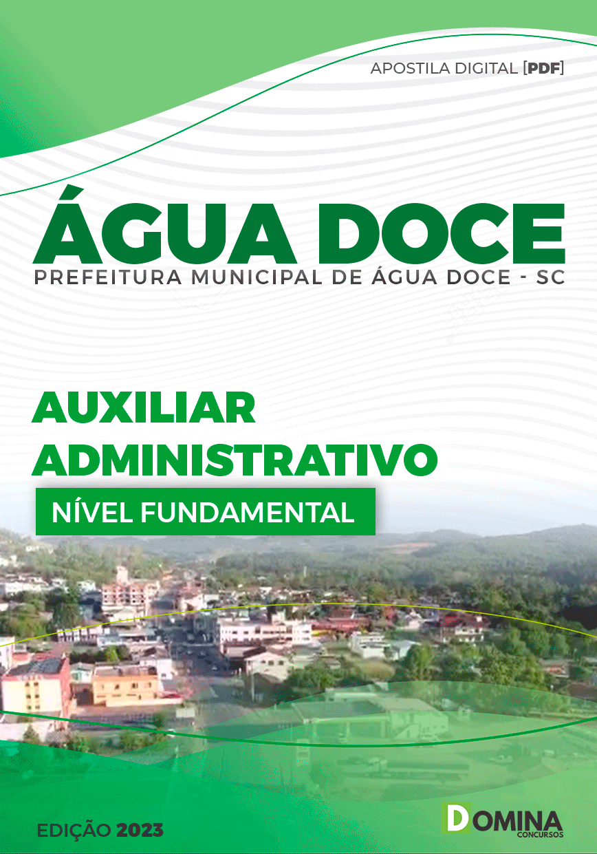 Apostila Pref Água Doce SC 2023 Auxiliar Administrativo