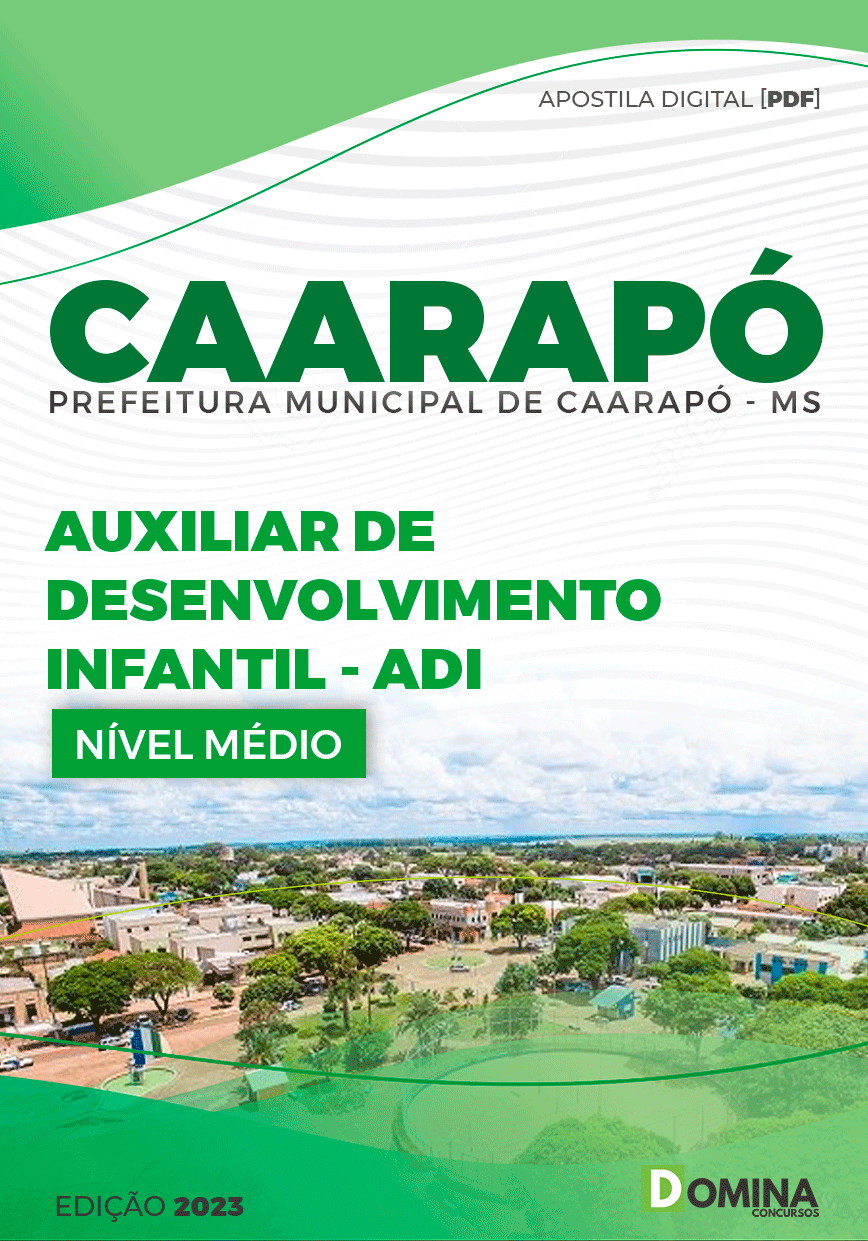 Apostila Pref Caarapó MS 2023 Auxiliar Desenvolvimento Infantil