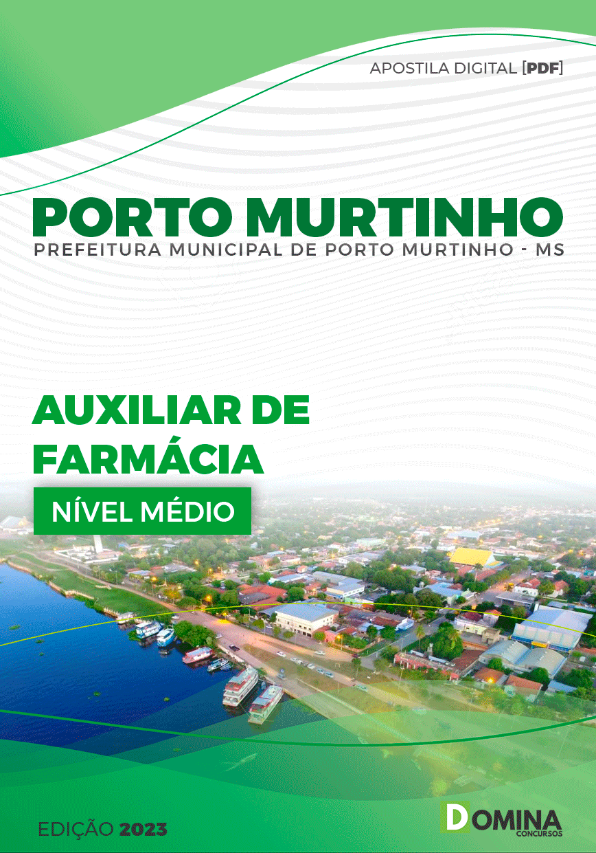 Apostila Pref Porto Murtinho MG 2023 Auxiliar Farmácia