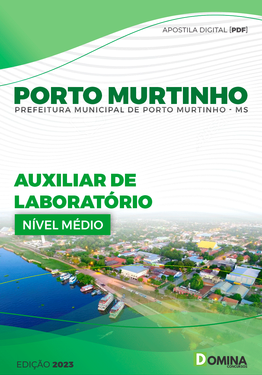Apostila Pref Porto Murtinho MG 2023 Auxiliar Laboratório