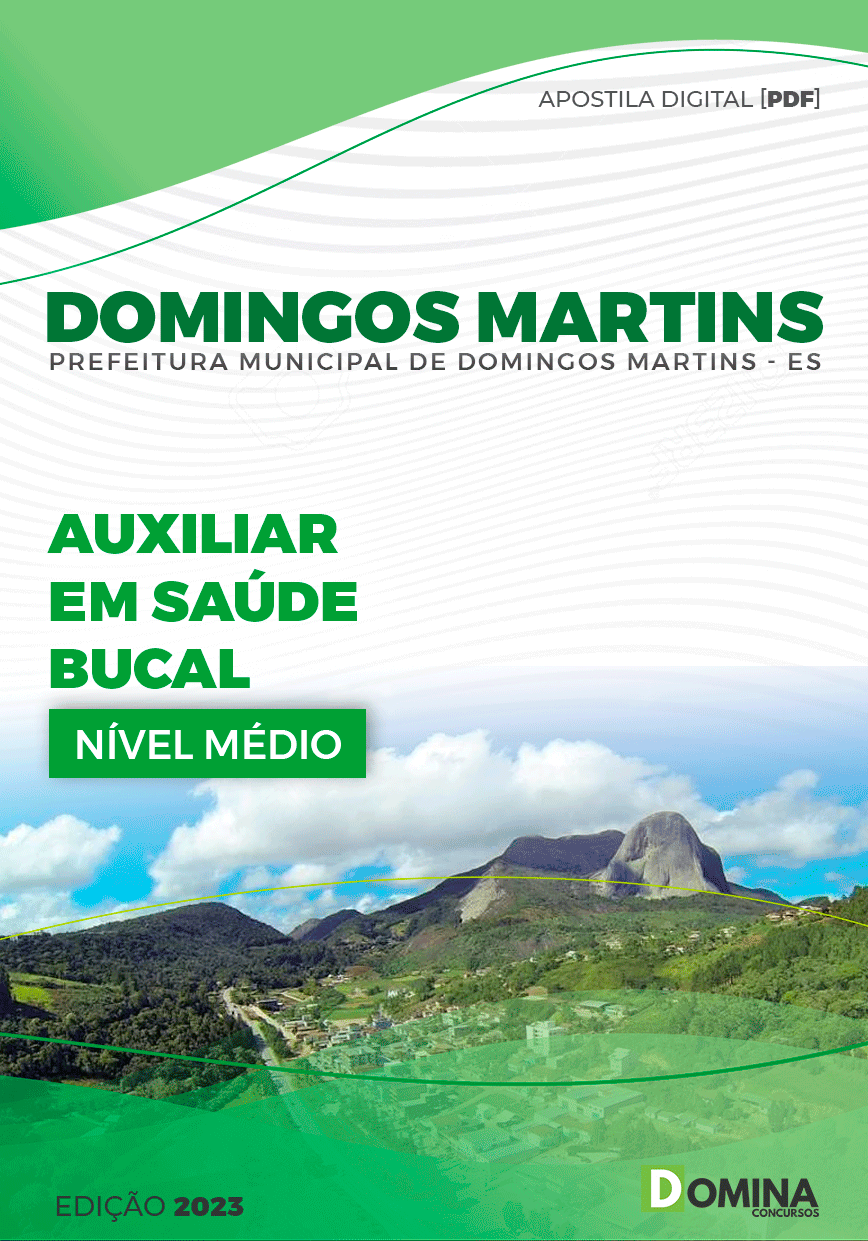 Apostila Pref Domingos Martins ES 2023 Auxiliar Saúde Bucal