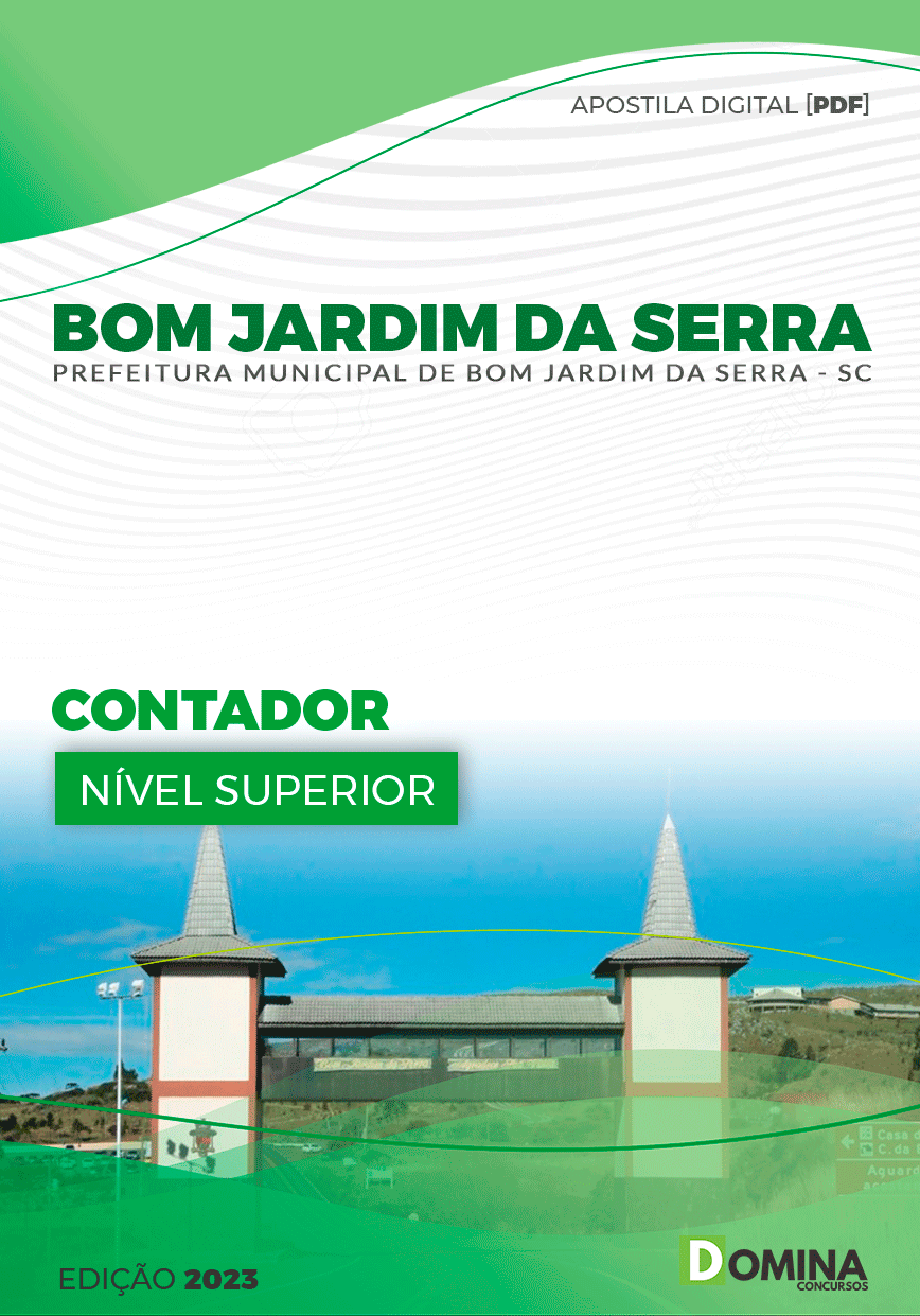 Apostila Pref Bom Jardim da Serra SC 2023 Contador