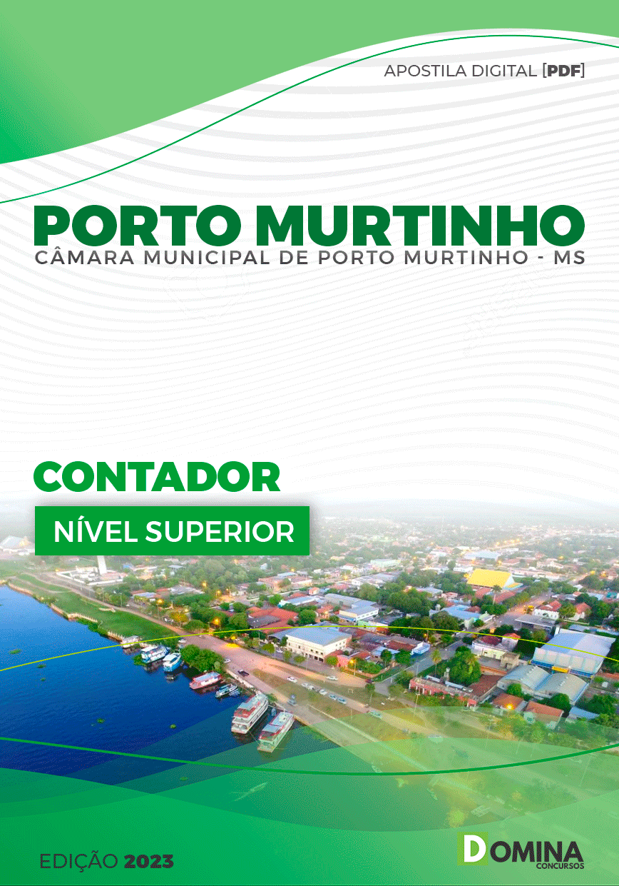 Apostila Câmara Porto Murtinho MG 2023 Contador