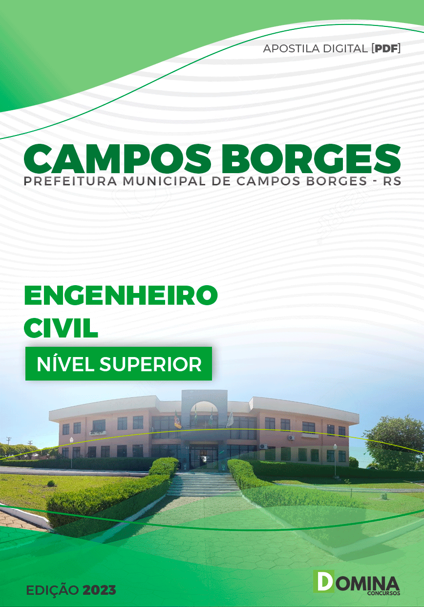 Apostila Pref Campos Borges RS 2023 Engenheiro Civil